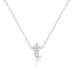 Micro-Pave Initial T Pendant - Jewelry Xoxo