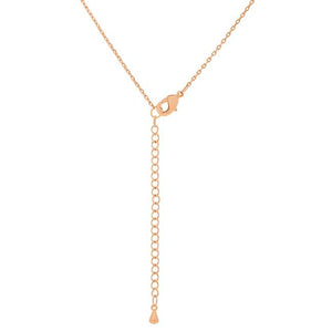 Rose Gold Finish Initial C Pendant - Jewelry Xoxo