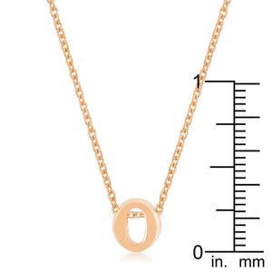 Rose Gold Finish Initial O Pendant - Jewelry Xoxo