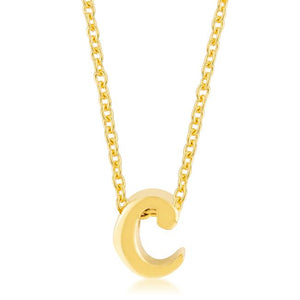 Golden Initial C Pendant - Jewelry Xoxo