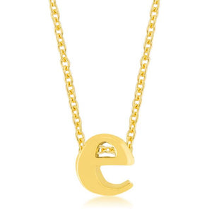 Golden Initial E Pendant - Jewelry Xoxo