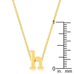 Golden Initial H Pendant - Jewelry Xoxo