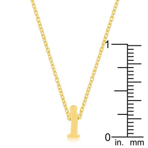 Golden Initial I Pendant - Jewelry Xoxo