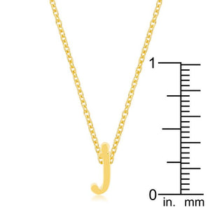 Golden Initial J Pendant - Jewelry Xoxo