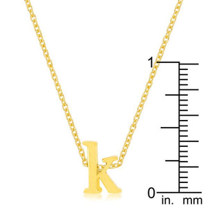 Golden Initial K Pendant - Jewelry Xoxo