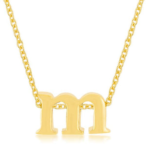 Golden Initial M Pendant - Jewelry Xoxo