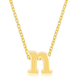 Golden Initial N Pendant - Jewelry Xoxo