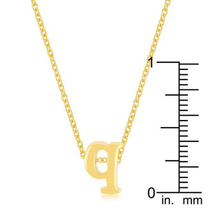 Golden Initial Q Pendant - Jewelry Xoxo