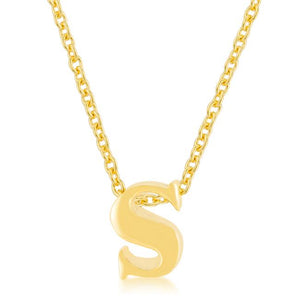 Golden Initial S Pendant - Jewelry Xoxo