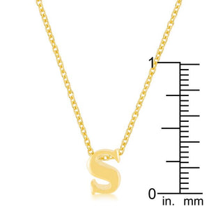Golden Initial S Pendant - Jewelry Xoxo