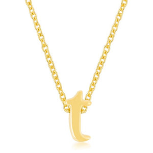 Golden Initial T Pendant - Jewelry Xoxo