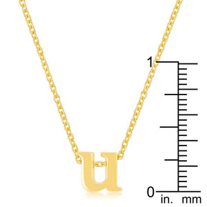 Golden Initial U Pendant - Jewelry Xoxo