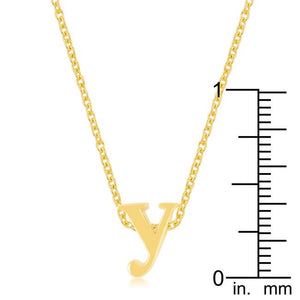 Golden Initial Y Pendant - Jewelry Xoxo
