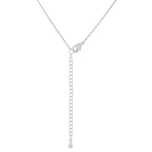 Rhodium Plated Finish Initial I Pendant - Jewelry Xoxo