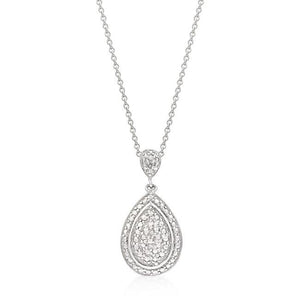 Teardrop Crest Pendant - Jewelry Xoxo