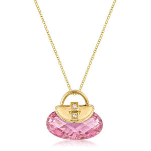 Golden Handbag Pendant - Jewelry Xoxo