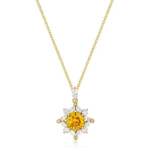 Classic Sun Pendant in Goldtone - Jewelry Xoxo