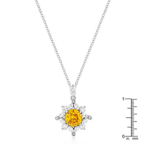 Classic Sun Pendant in Rhodium Plated - Jewelry Xoxo