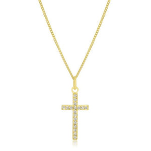 Simple Golden Cross Pendant - Jewelry Xoxo