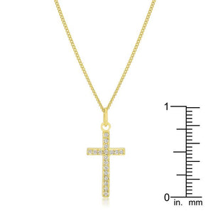 Simple Golden Cross Pendant - Jewelry Xoxo