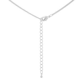 Simple Rhodium Plated Cross Pendant - Jewelry Xoxo