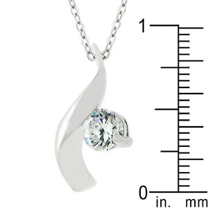 Cubic Zirconia Twist Pendant - Jewelry Xoxo