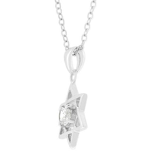 Star of David Solitaire Pendant - Jewelry Xoxo