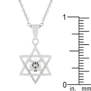 Star of David Solitaire Pendant - Jewelry Xoxo
