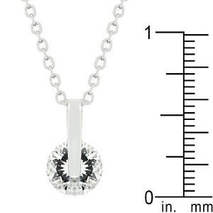 Classic Solitaire Cubic Zirconia Pendant - Jewelry Xoxo