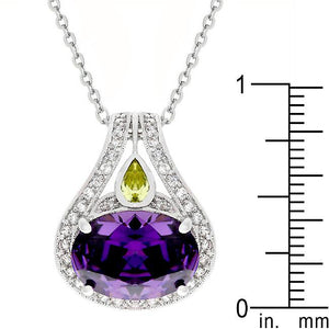 Majestic Amethyst Cubic Zirconia Pendant - Jewelry Xoxo