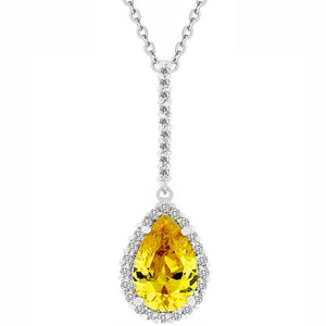 Yellow Tear Drop Pendant - Jewelry Xoxo