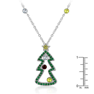 Cubic Zirconia Christmas Pendant - Jewelry Xoxo