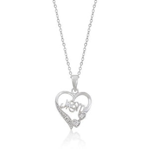 #1 Mom Heart Pendant - Jewelry Xoxo