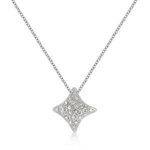 Cubic Zirconia Star Crest Pendant - Jewelry Xoxo