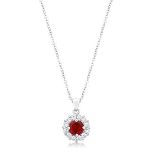 Bella Bridal Pendant in Ruby Red - Jewelry Xoxo