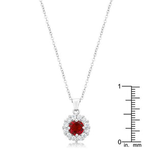 Bella Bridal Pendant in Ruby Red - Jewelry Xoxo