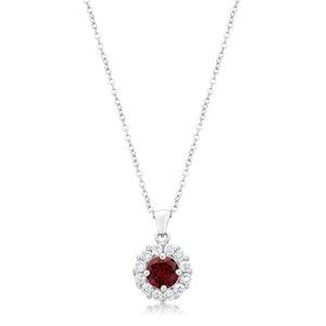 Bella Bridal Pendant in Garnet Red - Jewelry Xoxo