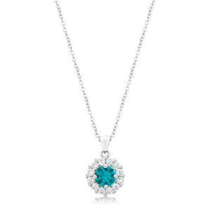 Bella Bridal Pendant in Aqua - Jewelry Xoxo