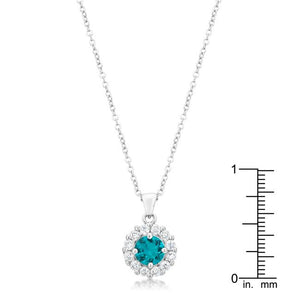 Bella Bridal Pendant in Aqua - Jewelry Xoxo