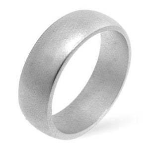 Matte Silver Wedding Band - Jewelry Xoxo