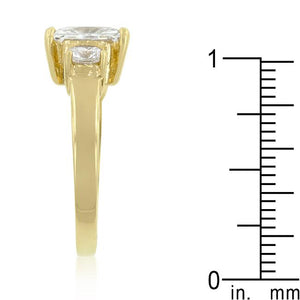 Triplet Radiant Round Cubic Zirconia Ring - Jewelry Xoxo