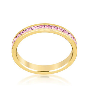 Stylish Stackables Pink Gold Ring - Jewelry Xoxo