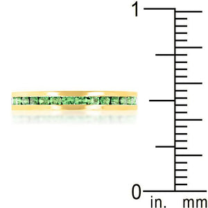 Stylish Stackables Peridot Crystal Gold Ring - Jewelry Xoxo