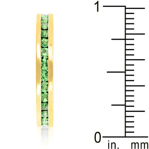 Stylish Stackables Peridot Crystal Gold Ring - Jewelry Xoxo