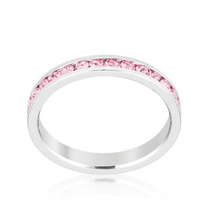 Stylish Stackables Pink Crystal Ring - Jewelry Xoxo