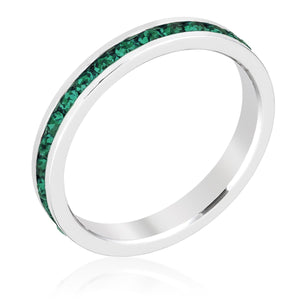 Stylish Stackables Emerald Crystal Ring - Jewelry Xoxo