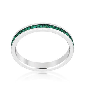 Stylish Stackables Emerald Crystal Ring - Jewelry Xoxo