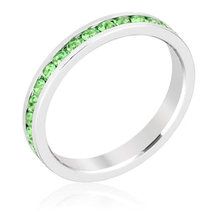 Stylish Stackables Peridot Crystal Ring - Jewelry Xoxo