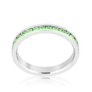 Stylish Stackables Peridot Crystal Ring - Jewelry Xoxo