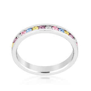 Stylish Stackables Mixed Crystal Ring - Jewelry Xoxo